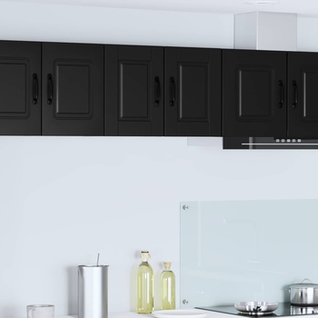vidaXL Стенен шкаф PORTO Черно 30 x 31 x 40 см Инженерно дърво (885207)
