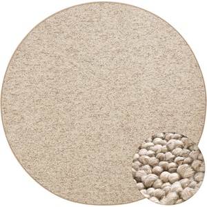 Hanse Home Светлокафяв кръгъл килим ø 200 cm Wolly - BT Carpet (102842-200)