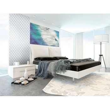 DIMEX ART s. r. o Луксозна флизелинова тапета бели 3d кубчета вертикално