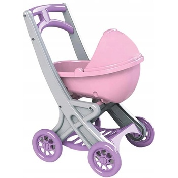 Doloni Пластмасова количка за кукли - розова/сива