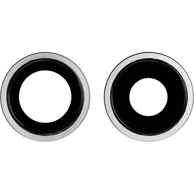 iPhone 11 - náhradní sklo zadní kamery s rámem - silver