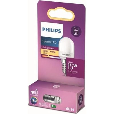Philips 8718699771935 LED žiarovka E14, 1,7W/15W, 150lm, 2700K, do chladničky a digestora