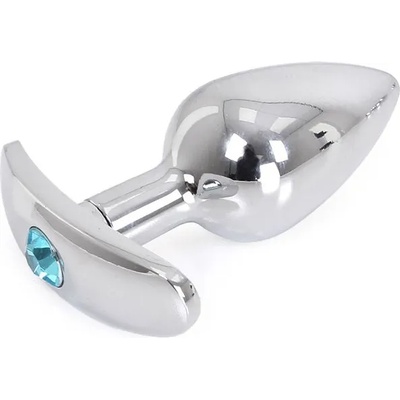 Kiotos Aluminium Handle Buttplug Blue Gem