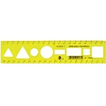 Optima Шаблонна линийка OPTIMA гъвкава жълта 20cm 53066 (53066)