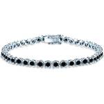 SAVICKI Тенис гривна, бяло злато 585, черни диаманти 5.280К, 4.5mm. 18cm