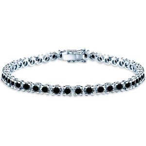 SAVICKI Тенис гривна, бяло злато 585, черни диаманти 5.280К, 4.5mm. 18cm