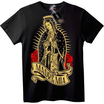 NOONEBRAND Религиозна тениска Madre Mía - 2XL, White