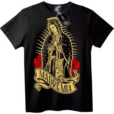 NOONEBRAND Религиозна тениска Madre Mía - 2XL, White