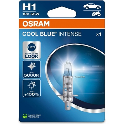 Osram Cool Blue Intense H1 P14.5s 12V 55W 64150CBN-1BL