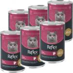 Lider Pet Food Reflex Plus Консерва с агнешко за израснали котки - хапки в желе 400гр, 6 бр комплект - Турция