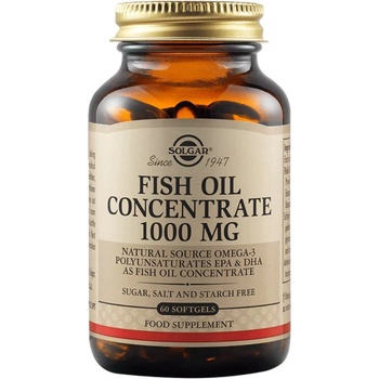 Solgar Fish Oil Concentrate, 1000 mg, 60 софтгел капсули, Solgar