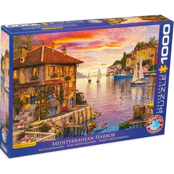 EUROGRAPHICS Пъзел Eurographics от 1000 части - Средиземноморско пристанище, Доминик Дейвисън (60000962)