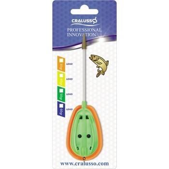 CRALUSSO - Kŕmidlo + plniaca forma Fluo Rocket Method zelený 30 g