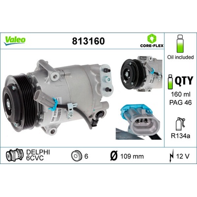 VALEO Kompresor, klimatizace NEW ORIGINAL PART 813160