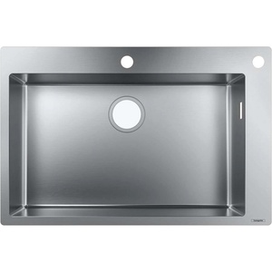 Hansgrohe - Вградена мивка S712-F660, неръждаема стомана 43308800 (43308800) Мивка за вграждане