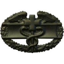 US COMBAT MEDICAL odznak1st AWARDčerný