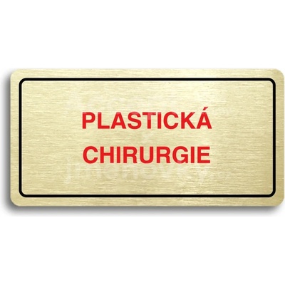 ACCEPT Piktogram PLASTICKÁ CHIRURGIE - zlatá tabulka - barevný tisk