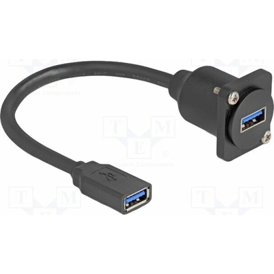 Delock 87983 propojení 1: 1 USB A zásuvka z obou stran 0,2m černý