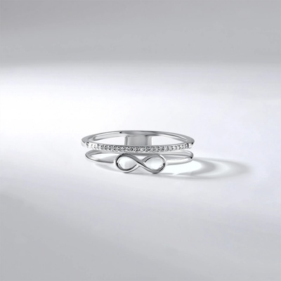 Lillian Vassago Prsten nekonečno s brilianty zlato LLV59 DR133W