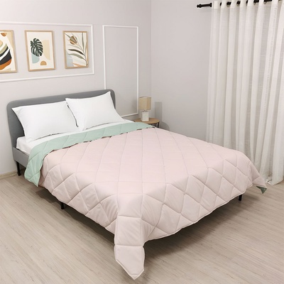 EmonaMall Олекотена завивка EmonaMall Елинор Бледо розово/Мента, Лятна, 200/210 см, Капитонирана - Код S17990 (S17990-3800237626656)