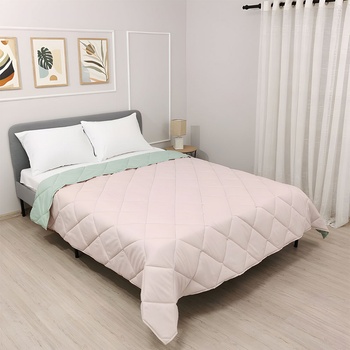 EmonaMall Олекотена завивка EmonaMall Елинор Бледо розово/Мента, Лятна, 200/210 см, Капитонирана - Код S17990 (S17990-3800237626656)