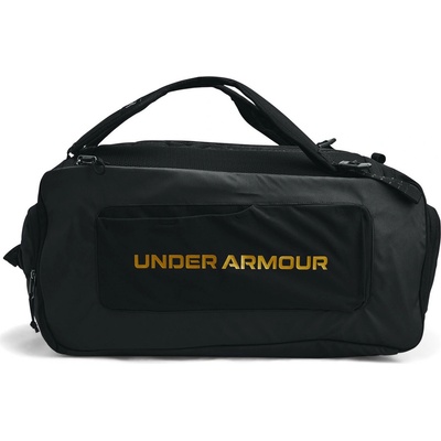 UNDER ARMOUR Contain Duo MD BP Duffle Black / Metallic Gold 50 L