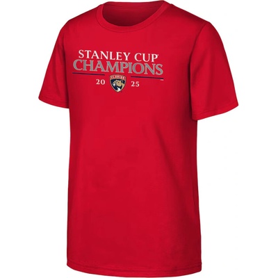 Fanatics Florida Panthers NHL 2025 Stanley Cup Champions Signature Roster T-Shirt Red