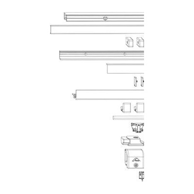 ROTO Patio Alversa sada kolejnic přídržná kolej 13 mm bílá FFB 1051-1250 mm