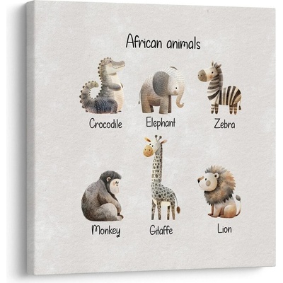 Obraz africká zvířata - 70x70