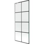 Mexen Next L преграда за вана 1-крила 80 x 150 cm, черна решетка, четкан никел - 895-080-000-03-77-97 (895-080-000-03-77-97)