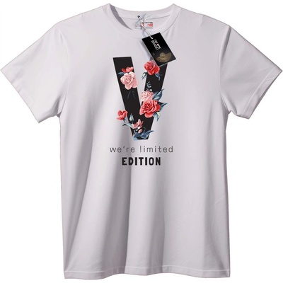 NOONEBRAND Тениска Флорален V-дизайн - 3XL, Black
