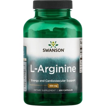 Image 1 of Swanson L-Arginine 500 mg [200 капсули]