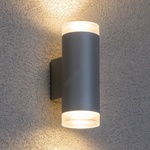 Brilagi - LED RGBW външно стенно осветително тяло MATERA 2xGU10/4, 8W/230V сиво IP54 (LEDBG0980)