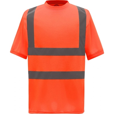 Yoko tričko HVJ410 Hi-Vis krátký rukáv výstražné hi vis oran Oranžová fluorescent S