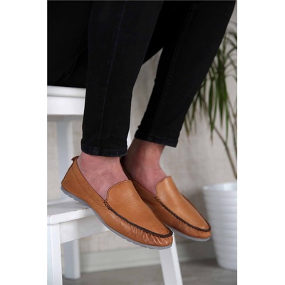 Moda Trend Мъжки обувки от естествена кожа - Таба 302251 (302251_Светло кафяв)