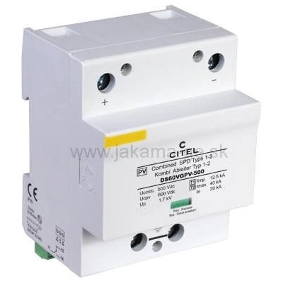 Zvodič prepätia - Citel DS60VGPV-500 DC (Typ 1+2)