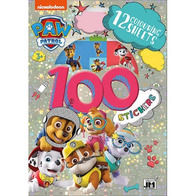 100 samolepek s omalovánkovými listy Tlapková patrola
