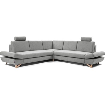 Laski Разтегателен l-образен ъглов тапициран диван с ракла avesta, сив (lk0015)