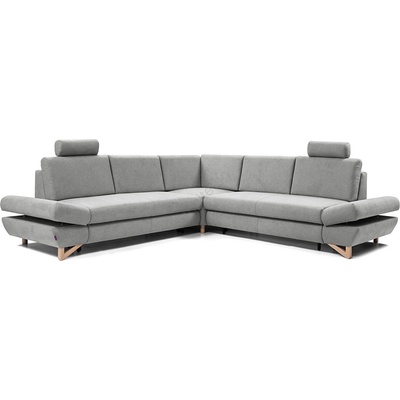 Laski Разтегателен l-образен ъглов тапициран диван с ракла avesta, сив (lk0015)
