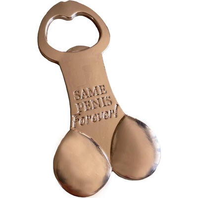 Little Genie Productions Метален отварач за бутилки със същия пенис завинаги