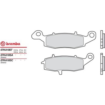 Přední brzdové destičky Brembo Suzuki 600 GSF BANDIT S 2000 - 2004 směs 07 | Zboží Auto