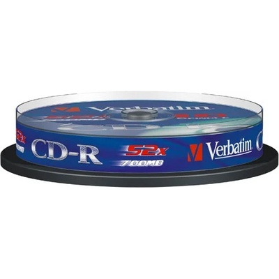 Verbatim 43437 CD-R 700MB/52x/extra protection записваема повърхност/презаписваем компактдиск 10бр. /опаковка (43437)