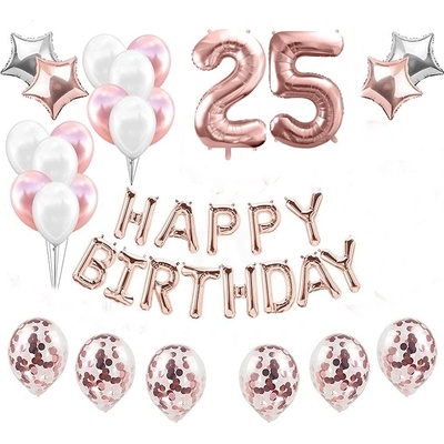Balónkový set HB rosegold číslo 25