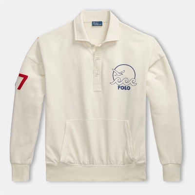 Ralph Lauren Блуза с яка POLO RALPH LAUREN Rugby Polo Shirt With Badges - ANTIQUE CREAM