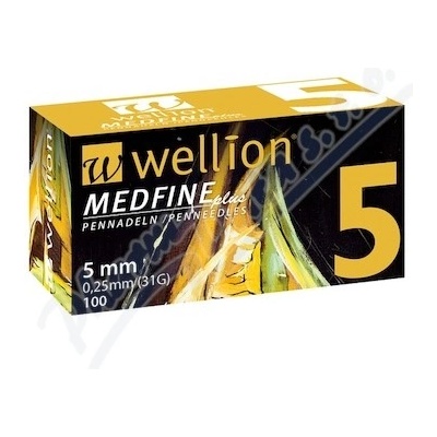 Wellion Medfine jehly inz.pera 0,25 x 5 mm 31G 100 ks