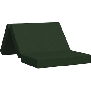 vidaXL Сгъваем диван легло 100 x 67 x 45 см Тъмнозелено (900199)