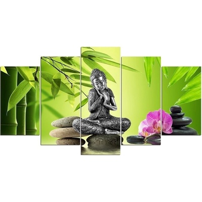 5 dílný obraz na plátně - Buddha II