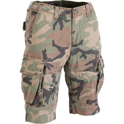 Šortky Mil-Tec Vintage bavlněné předeprané woodland