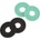 Fender Strap Blocks 4 PK 2 Black/Surf Green Strap-Lock/Страп лок (0990819020)