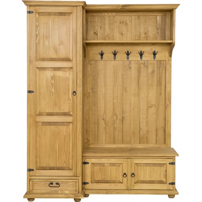 DREWMAX ová stena borovicová GR704 bielený vosk